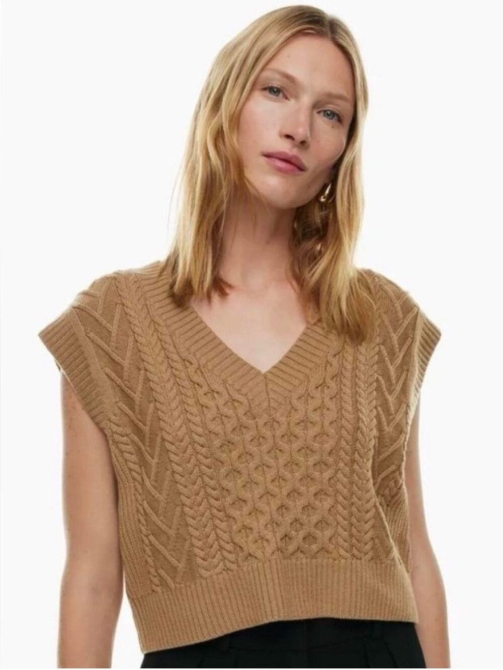 Aritzia Babaton Emporia Merino Wool Vest Brown Size XS
